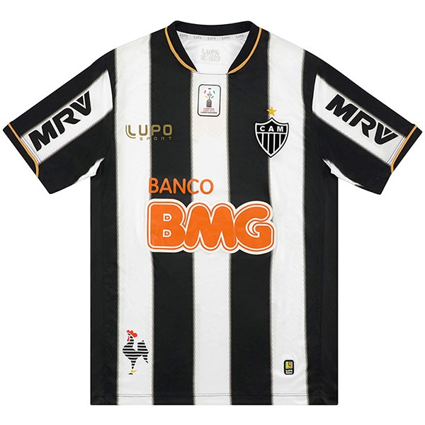 Tailandia Camiseta Atlético Mineiro 1ª Kit Retro 2013 Negro Blanco
